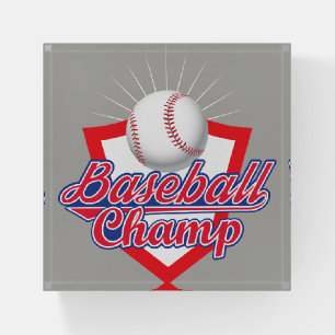 Baseball Champ Badge Paperweight