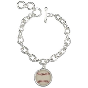 Baseball Charm Bracelet Gift by suncookiez at Zazzle