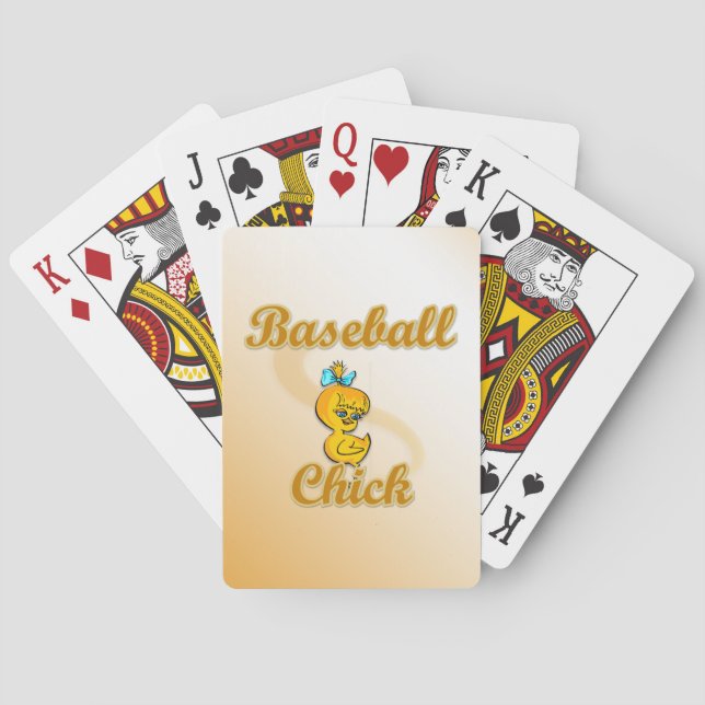 Baseball  Chick Poker Cards (Back)