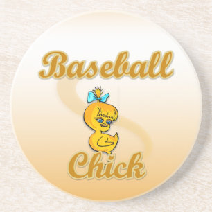 Baseball Chick Sandstone Coaster