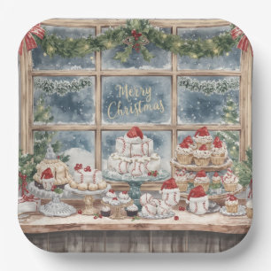 Baseball Christmas Bakery Treats Holiday Paper Plates