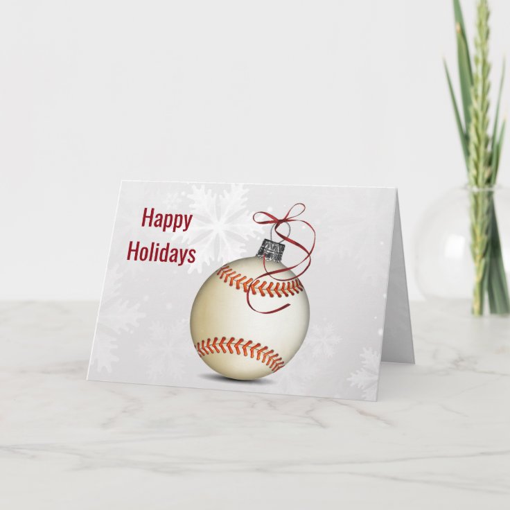 baseball Christmas Cards Zazzle