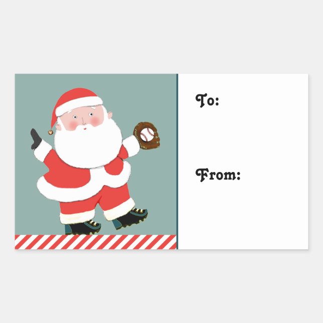 Baseball Christmas Gift Tag (Front)