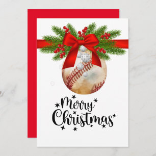 Baseball Christmas Greeting card for player