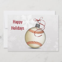 baseball Christmas greetings Holiday Card