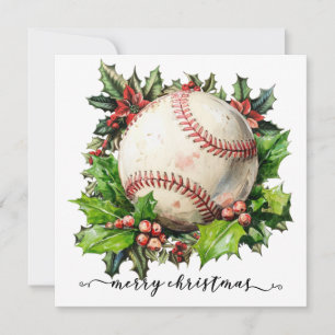 Baseball Christmas Holiday Card