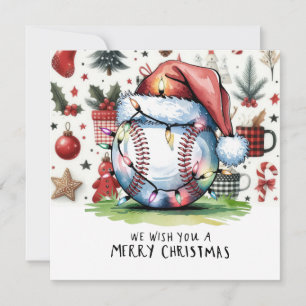 Baseball Christmas Holiday Card