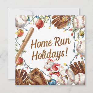 Baseball Christmas Holiday Card