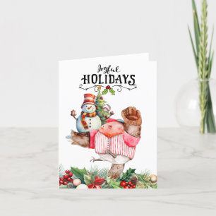 Baseball Christmas Holiday Card