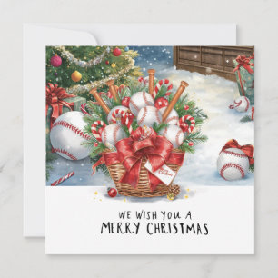 Baseball Christmas  Holiday Card