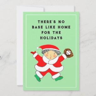 Baseball Christmas Holiday Card