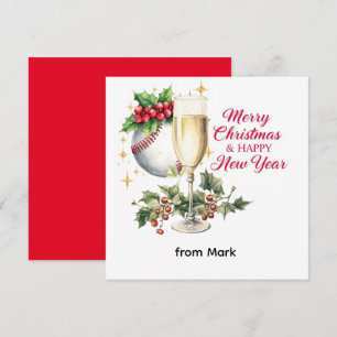 Baseball Christmas Holiday Card