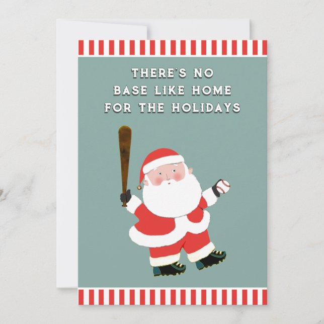 Baseball Christmas Holiday Cards (Front)