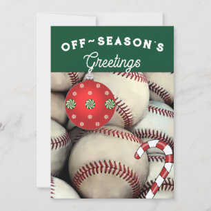 Baseball Christmas Holiday Cards