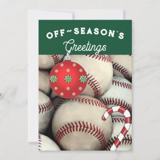 Baseball Christmas Holiday Cards