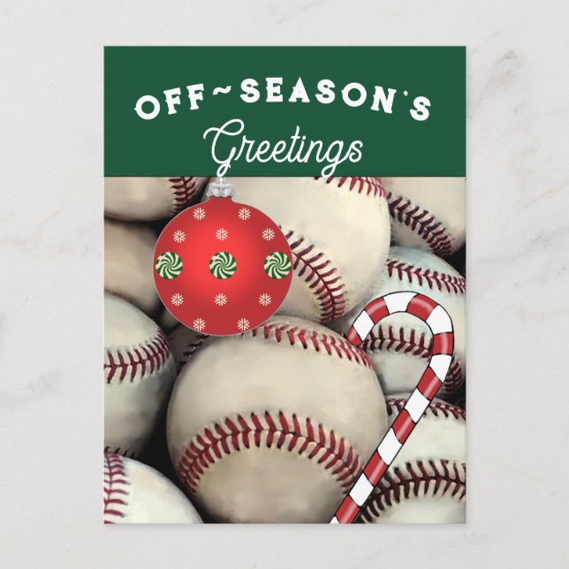 Baseball Christmas Holiday Cards (Front)