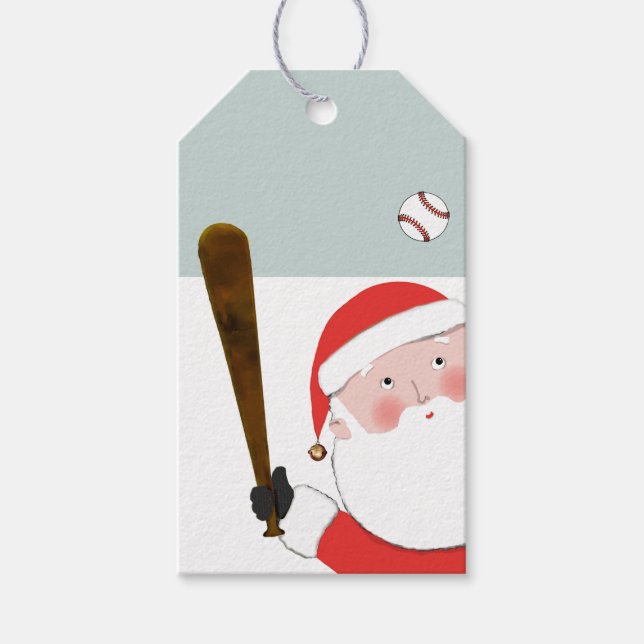 Baseball Christmas Holiday Gift Tags (Front)