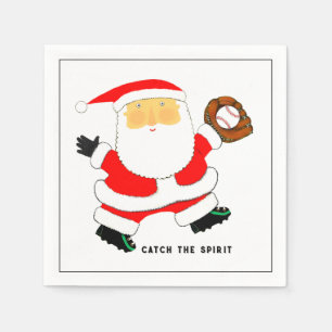 Baseball Christmas Holiday Napkins