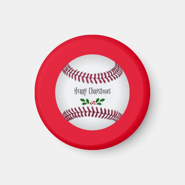 Baseball Christmas Magnet (Front)