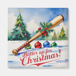 Baseball Christmas Magnet – Festive Sports Decor
