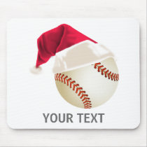 baseball christmas mouse pad