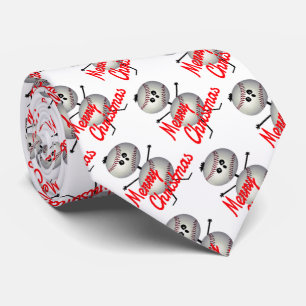 Baseball Christmas Neck Tie