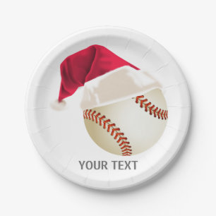 baseball christmas paper plates