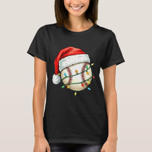 Baseball Christmas Shirt Funny Santa Hat Srt Men K