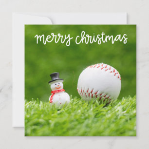 Baseball Christmas themed Holiday Card