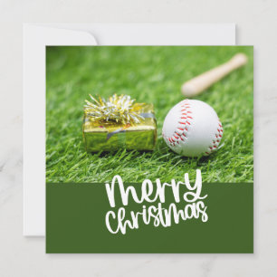 Baseball Christmas themed Holiday Card