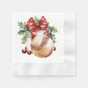 Baseball Christmas themed Napkins