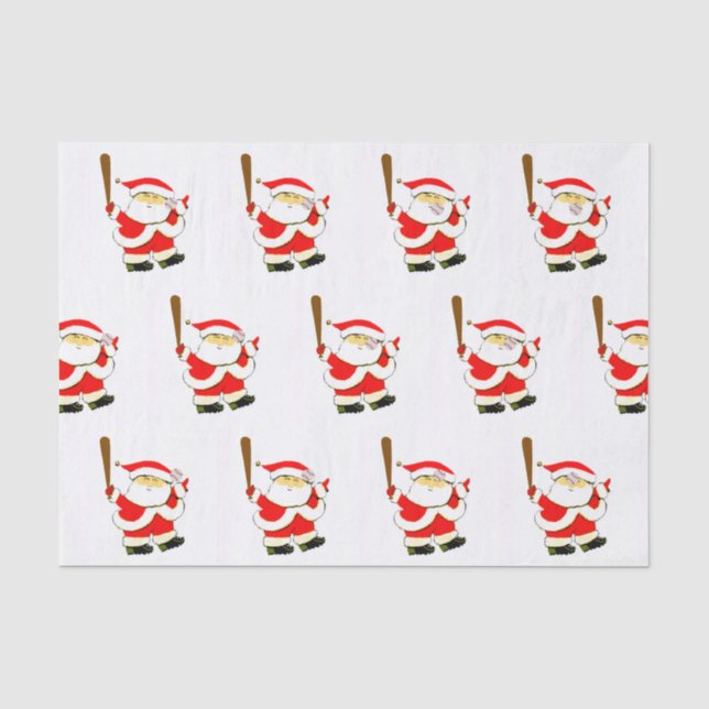 Baseball Christmas Tissue Paper (Front)