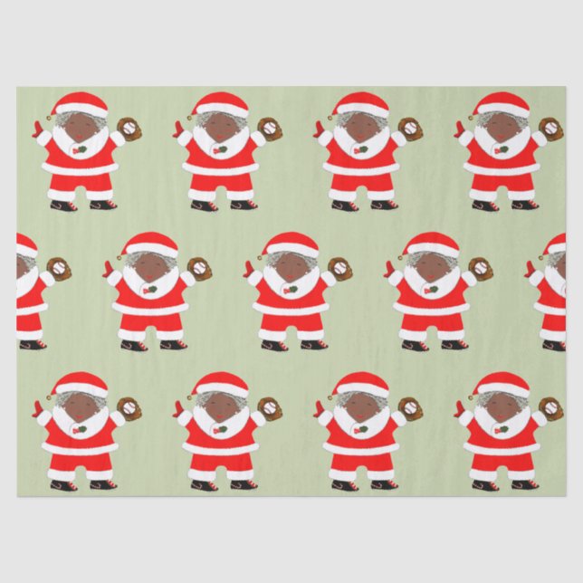 Baseball Christmas Tissue Paper (Front)