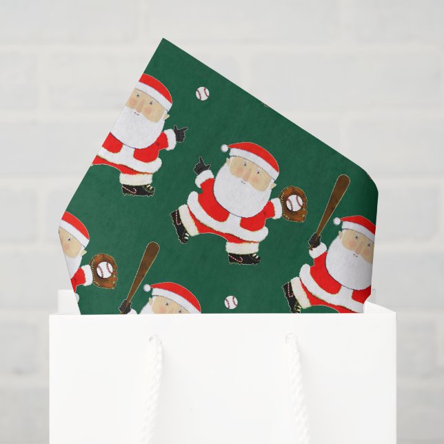 Baseball Christmas Tissue Paper (Gift Bag)