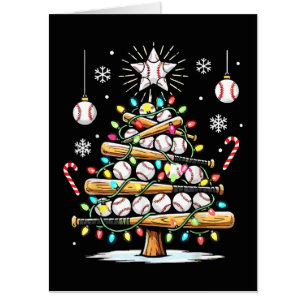 Baseball Christmas Tree Card