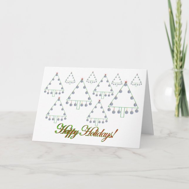 Baseball Christmas Tree Farm Holiday Card (Front)