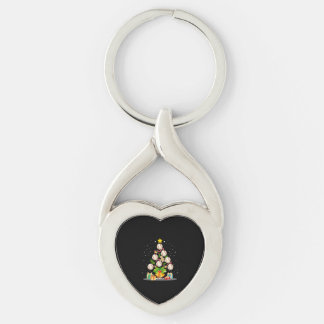 baseball christmas tree keychain