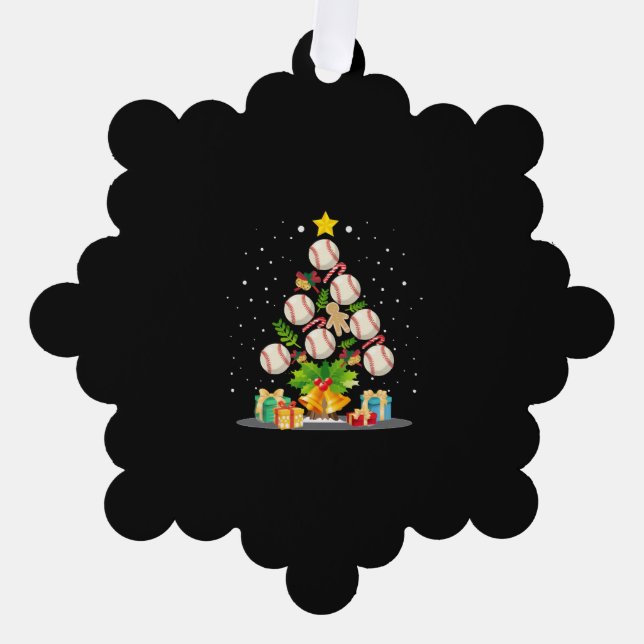 baseball christmas tree ornament card (Front)