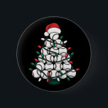 Baseball Christmas Tree Santa Sports Button<br><div class="desc">Baseball Christmas Tree Santa Sports</div>