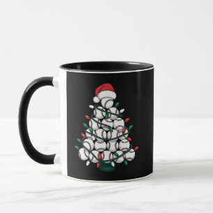 Baseball Christmas Tree Santa Sports Mug