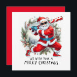 Baseball Christmas with Santa Claus Holiday Card<br><div class="desc">Combine your love for baseball with the magic of Christmas! This festive holiday card features a baseball-inspired Christmas design, making it the perfect card for sports fans during the holiday season. Gifts for Coach, Instructor, teacher, friends, mom, dad, girlfriend/boyfriend, co-worker, hostess, neighbor, him/her, couples, grandparents, boss, kids, best friend, family,...</div>