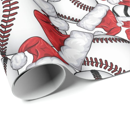 Baseball Christmas Wrapping Paper 