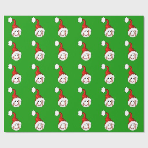 Baseball Christmas Wrapping Paper Zazzle