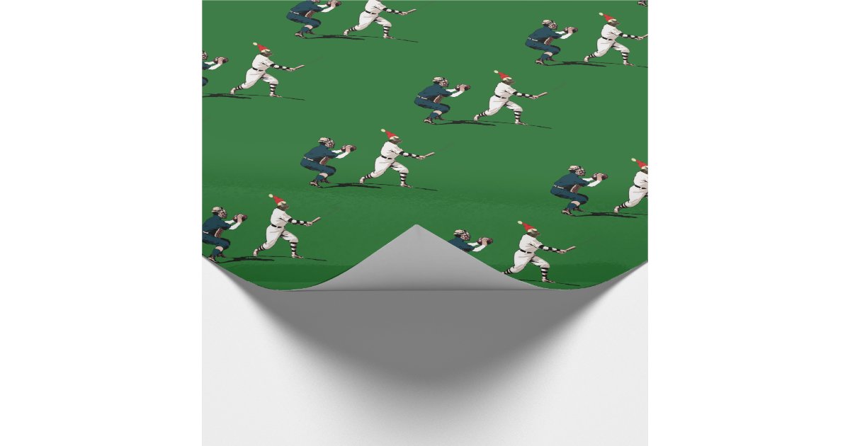 Baseball Christmas Wrapping Paper Zazzle