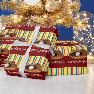 Baseball Christmas Wrapping Paper