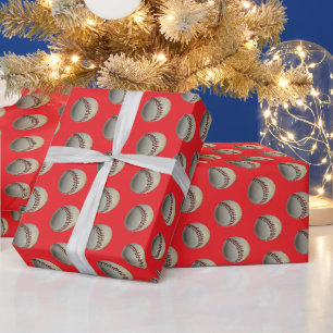 BASEBALL CHRISTMAS WRAPPING PAPER