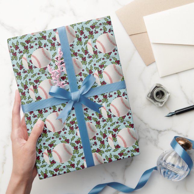 Baseball Christmas  Wrapping Paper (Gifting)