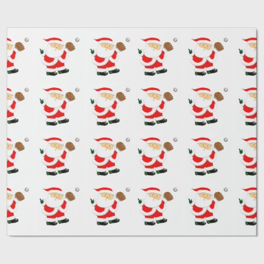 Baseball Christmas Wrapping Paper