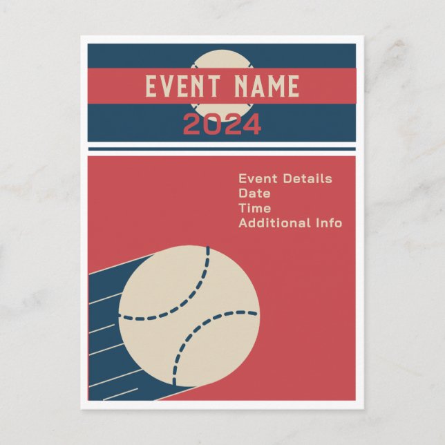Baseball Classic Invitation Postcard (Front)