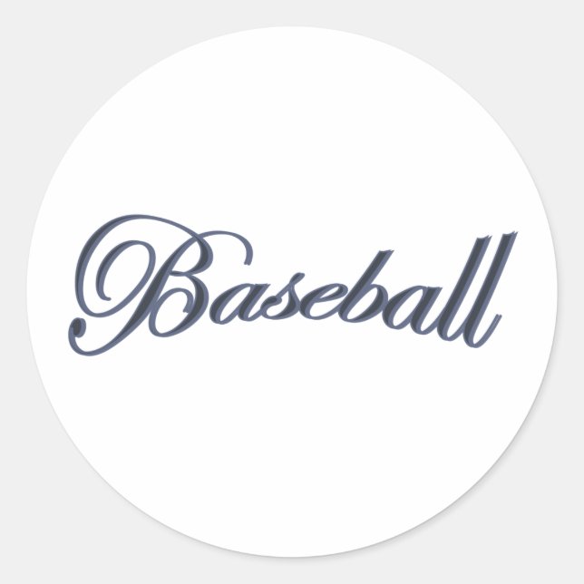 Baseball Classic Round Sticker (Front)